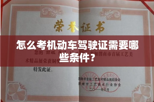 长春怎么考机动车驾驶证需要哪些条件?